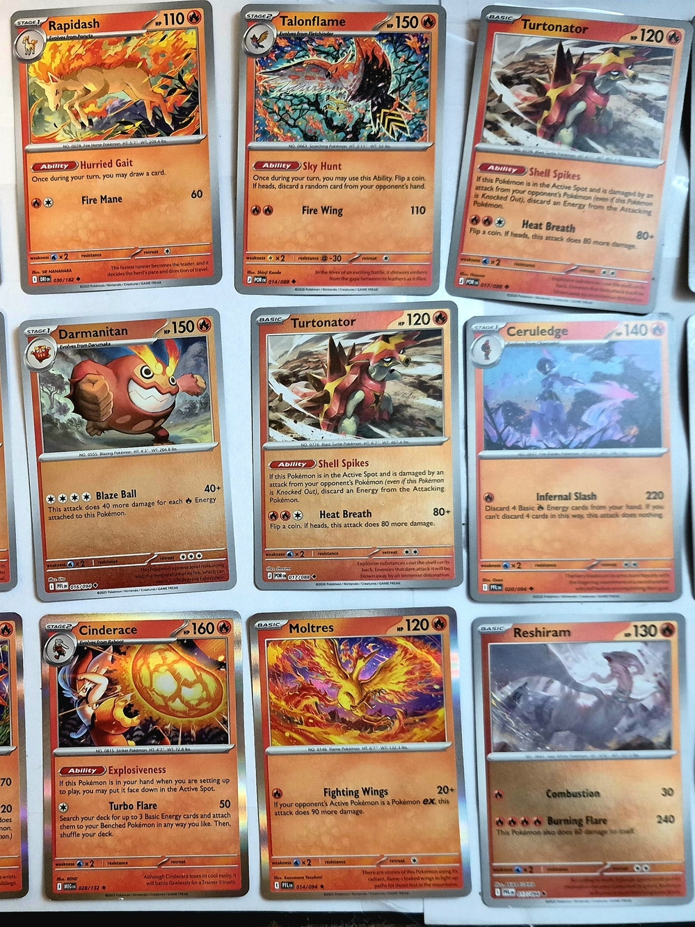 Pokémon Pokémon trading card lot Trading Card Lot Orange & Red